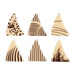 Günthart Chocoladedecoratie Triangel Wit/Bruin Klein 162st., Hobby en Vrije tijd, Taarten en Cupcakes maken, Verzenden, Nieuw