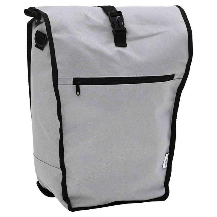 vidaXL Fietstas Grijs 34 x 16 x 59 cm Polyester, Fietsen en Brommers, Fietsaccessoires | Fietstassen, Nieuw, Verzenden