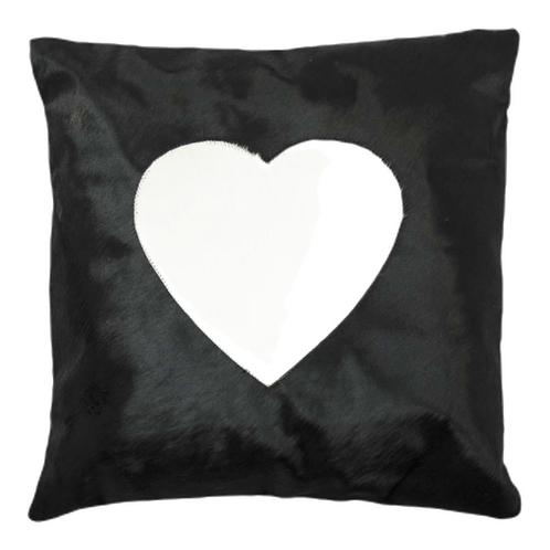 kussen koe hart zwart 45x45cm, Huis en Inrichting, Woonaccessoires | Overige, Verzenden