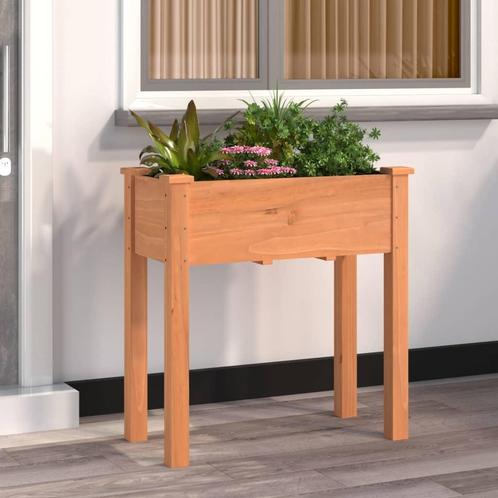 vidaXL Plantenbak met voering 71x37x76 cm massief vurenhout, Tuin en Terras, Bloembakken en Plantenbakken, 60 tot 100 cm, Nieuw
