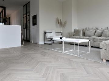 Online veiling: 114,70 m2 eiken visgraat parketvloer white beschikbaar voor biedingen