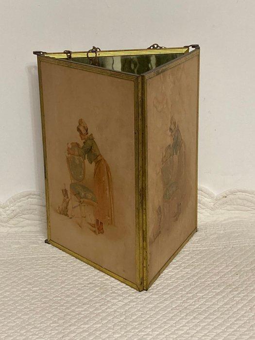 Spiegel - Metaal - Miroir triptyque, Antiek en Kunst, Curiosa en Brocante