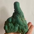 Malachiet stalactiet cluster Kristalcluster - Hoogte: 11 cm, Verzamelen, Mineralen en Fossielen