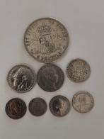 Wereld. Lot of 8 silver coins, 19th century (incl. Spanish 5, Postzegels en Munten, Munten | Europa | Niet-Euromunten