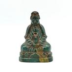 Oud-Chinees Jadeite Zittende Boeddhabeeld op lotushout - 116
