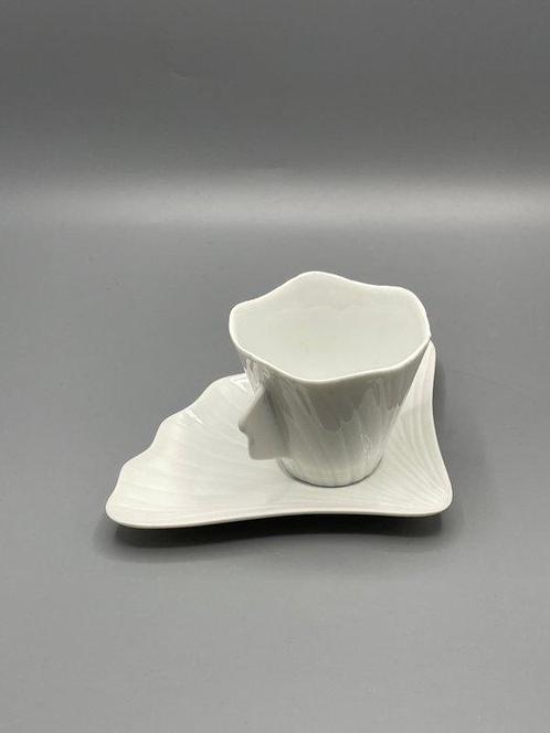 Jacques Pergay, Limoges - Kop en schotel (12) - Modèle, Antiek en Kunst, Antiek | Meubels | Tafels