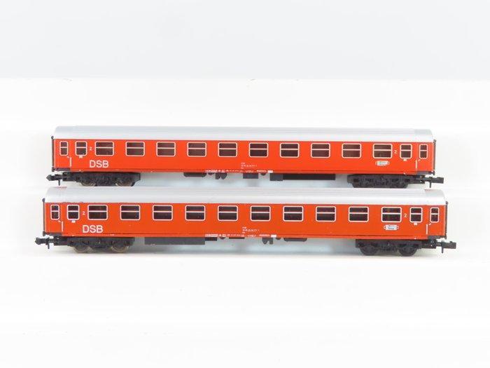 Minitrix N - 51 3140 00 - Modeltrein personenwagen (2) - 2x, Hobby en Vrije tijd, Modeltreinen | N-Spoor