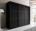 Kledingkast 250cm zwart Schuifdeuren - Garderobekast, Nieuw, 200 cm of meer, Modern, 50 tot 75 cm