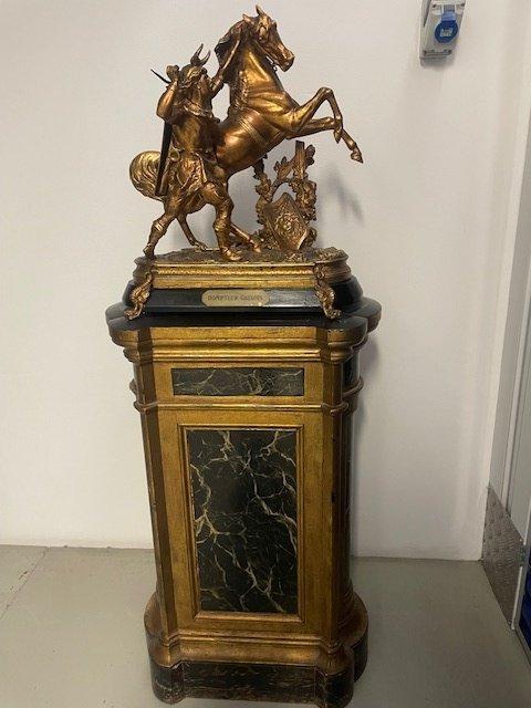 Beeld, Dompteur Gaulois - 157 cm - Zinklegering, Antiek en Kunst, Antiek | Keramiek en Aardewerk