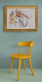 Olga Gál - Dont jump original painting on paper, Antiek en Kunst