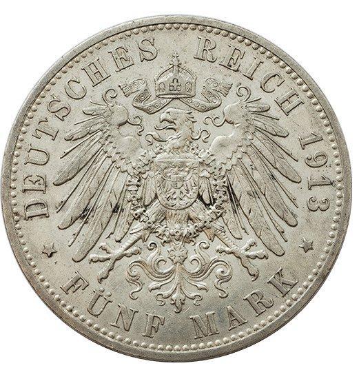 Duitsland, keizerrijk Wilhelm II. 5 Mark 1914 - Berlín, Postzegels en Munten, Munten | Europa | Niet-Euromunten