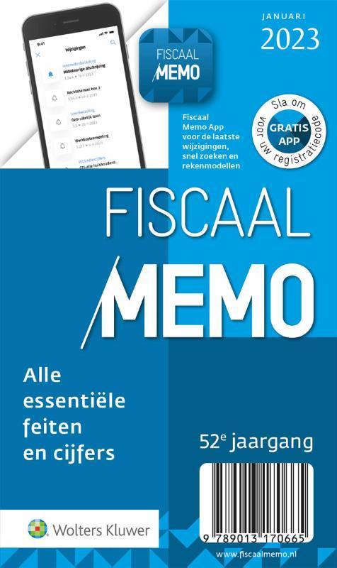 Fiscaal Memo januari 2023 9789013170665, Boeken, Wetenschap, Gelezen, Verzenden
