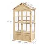 TRUUSK Kas met Plank - Transparante Behuizing - Dakraam - Af, Tuin en Terras, Verzenden, Nieuw