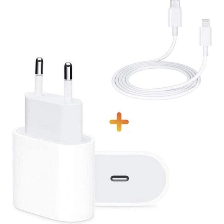 Oplader iPhone 13 - Inclusief USB-C naar Apple Lightning, Telecommunicatie, Mobiele telefoons | Telefoon-opladers, Ophalen of Verzenden
