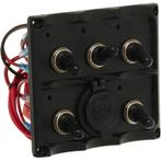 Schakelpaneel Boot 12V met 5 Schakelaars 110x100mm, Watersport en Boten, Accessoires en Onderhoud, Ophalen of Verzenden, Nieuw