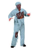 Kostuum Zombie Chirurg Blauw Dokter Pak The Walking Dead Zom, Carnaval, Nieuw, Overige maten, Ophalen of Verzenden