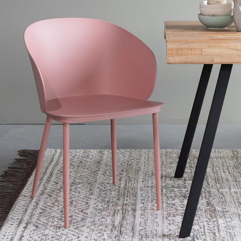 *WOONWINKEL* Kunststof Kuipstoel Roze Polypropyleen, Huis en Inrichting, Stoelen, Nieuw, Kunststof, Verzenden