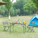 Tuintafel Adelfia klaptafel verstelbaar 120x60x54/74/90 cm r, Caravans en Kamperen, Verzenden, Nieuw