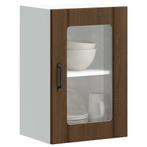 vidaXL Keukenwandkast met glazen deur Lucca bruin eikenkleur, Verzenden, Nieuw, Bruin