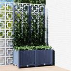 vidaXL Plantenbak met trellis blauwgrijs 80x40x136 cm PP, Tuin en Terras, Bloembakken en Plantenbakken, Kunststof, Verzenden, Nieuw