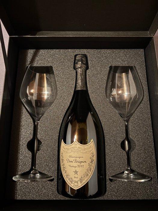 2012 Dom Pérignon, with set of 2 Dom Perignon Riedel Glasses, Verzamelen, Wijnen