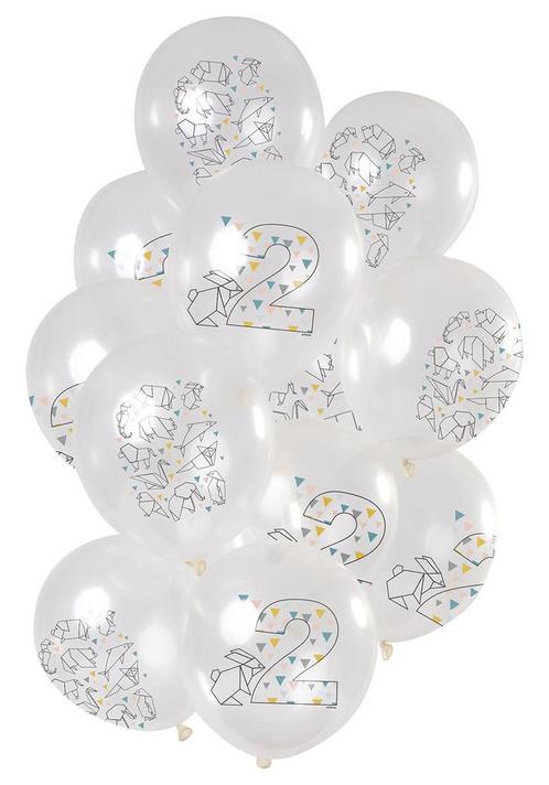 Ballonnen 2 Jaar Origami 30cm 12st, Hobby en Vrije tijd, Feestartikelen, Nieuw, Verzenden