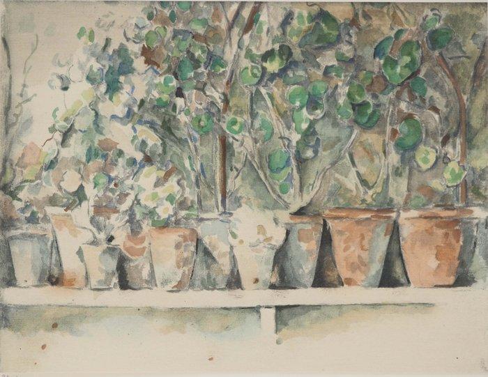 Paul Cézanne (1839-1906) - Les pots de géraniums, Antiek en Kunst, Antiek | Overige Antiek