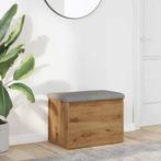 vidaXL Opbergbankje 62x42x45 cm bewerkt hout artisanaal, Verzenden, Nieuw