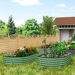 TRUUSK 2-delige Set Verhoogd Bed Van Staal, Plantenbed Koude, Verzenden, Nieuw