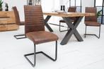 industrieele sledestoel APPARTEMENT antiek bruin met metalen, Huis en Inrichting, Stoelen, Ophalen of Verzenden, Nieuw