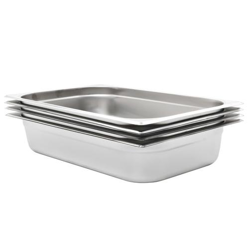 vidaXL Gastronormbakken 4 st GN 1/1 100 mm roestvrij staal, Huis en Inrichting, Keuken | Keukenbenodigdheden, Nieuw, Verzenden