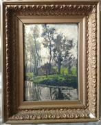 Hollandse School (XIX-XX) - Bomen een een rivier, Antiek en Kunst, Kunst | Schilderijen | Klassiek