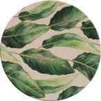 Rond Tafelkleed Gecoat - Ø 160 cm - Green leaves, Huis en Inrichting, Keuken | Textiel, Nieuw, Verzenden