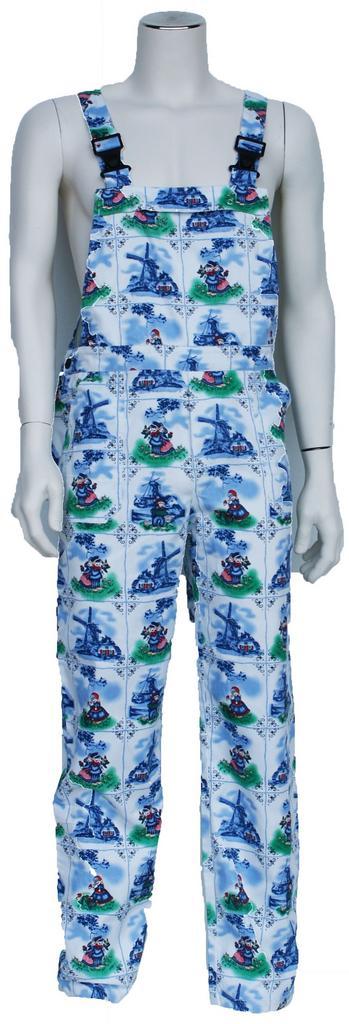 Tuinbroek blauw/wit Holland-128, Kleding | Heren, Carnavalskleding en Feestkleding