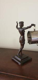 Figurale pendule - Brons, Messing - 1930-1940, Antiek en Kunst, Antiek | Klokken