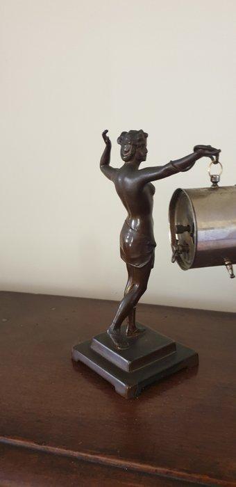 Figurale pendule - Brons, Messing - 1930-1940, Antiek en Kunst, Antiek | Klokken