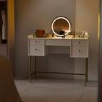 Kaptafel Samira - Incl. Spiegel en LED - Wit, Huis en Inrichting, Verzenden, Nieuw