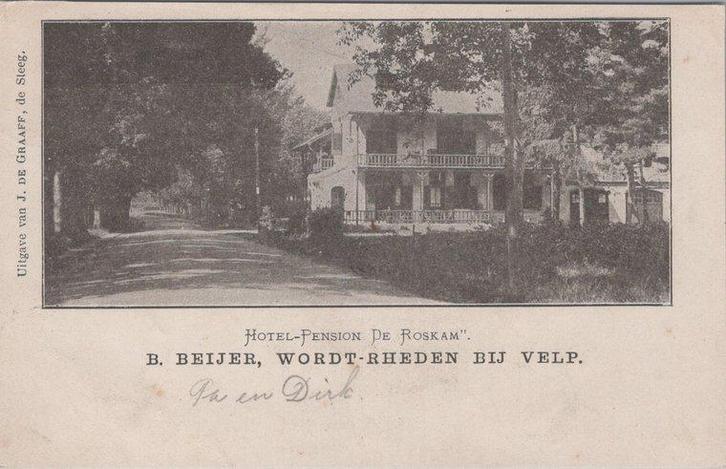 WORTH-RHEDEN - Hotel-Pension De Roskam. B. Beijer, Wordt-..., Verzamelen, Ansichtkaarten | Nederland, Verzenden