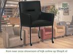 Leren eetkamerstoel Lucky - Rancho Nero (zwart), Bohemian, Industrieel, Modern, Scandinavisch, Zwart, Nieuw, Leer