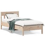 Massief Houten Bed 90x190 | Tweedekansje OP=OP, Verstelbaar, 90 cm, Eenpersoons, Bruin