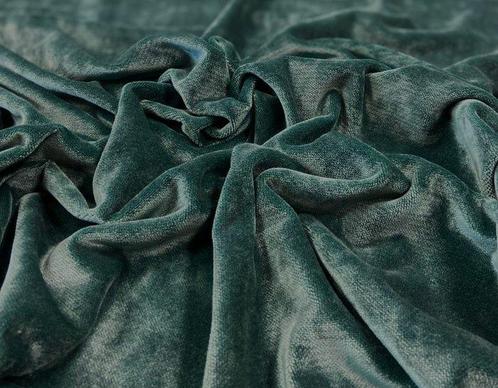Dedar - Zacht en stevig groen iriserend DEDAR fluweel van, Antiek en Kunst, Antiek | Kleden en Textiel