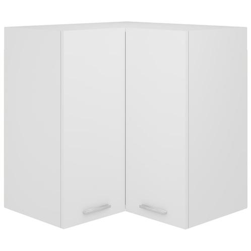 vidaXL Hanghoekkast Lyon 57x57x60 cm bewerkt hout wit, Huis en Inrichting, Keuken | Keukenelementen, Wit, Nieuw, Verzenden