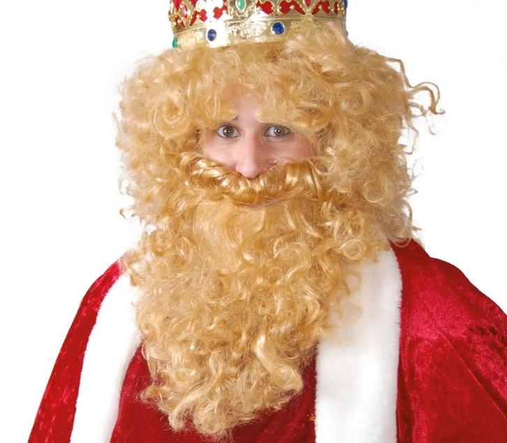 Baard met Pruik | Koning, Kleding | Heren, Carnavalskleding en Feestkleding, Verzenden