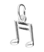 Zilveren Muzieknoten ketting hanger, Sieraden, Tassen en Uiterlijk, Verzenden, Nieuw