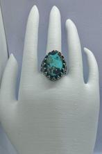 Vintage Indiase ring .900 - Zilver, Turkoois - India - 20e, Antiek en Kunst