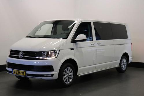 Volkswagen Transporter 2.0 TDI L2 Dubbele Cabine EURO 6, Auto's, Volkswagen, Dealer onderhouden, Lease, Zwart, Handgeschakeld