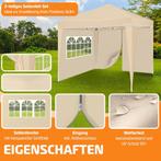 KESSER® Zijwand voor paviljoen - 3x3m - Beige, Verzenden, Zo goed als nieuw
