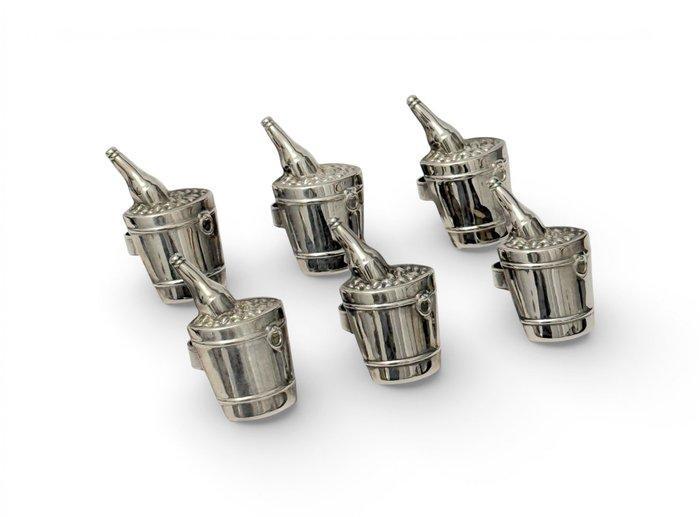 Servetring (6) - Metaal - Champagne en ijsemmer, Antiek en Kunst, Antiek | Meubels | Tafels