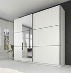 Kledingkast Grijs | Wit 236x63x210 Garderobekast met spiegel, Huis en Inrichting, Nieuw, Met plank(en), 200 cm of meer, Modern