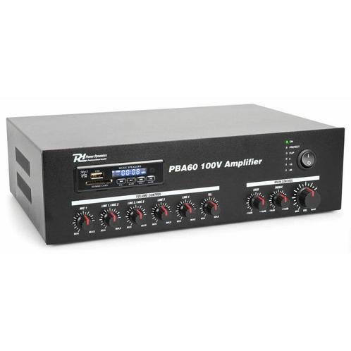 Retourdeal - Power Dynamics PBA60 100V versterker 60W met mp, Audio, Tv en Foto, Versterkers en Receivers, Zo goed als nieuw, Verzenden